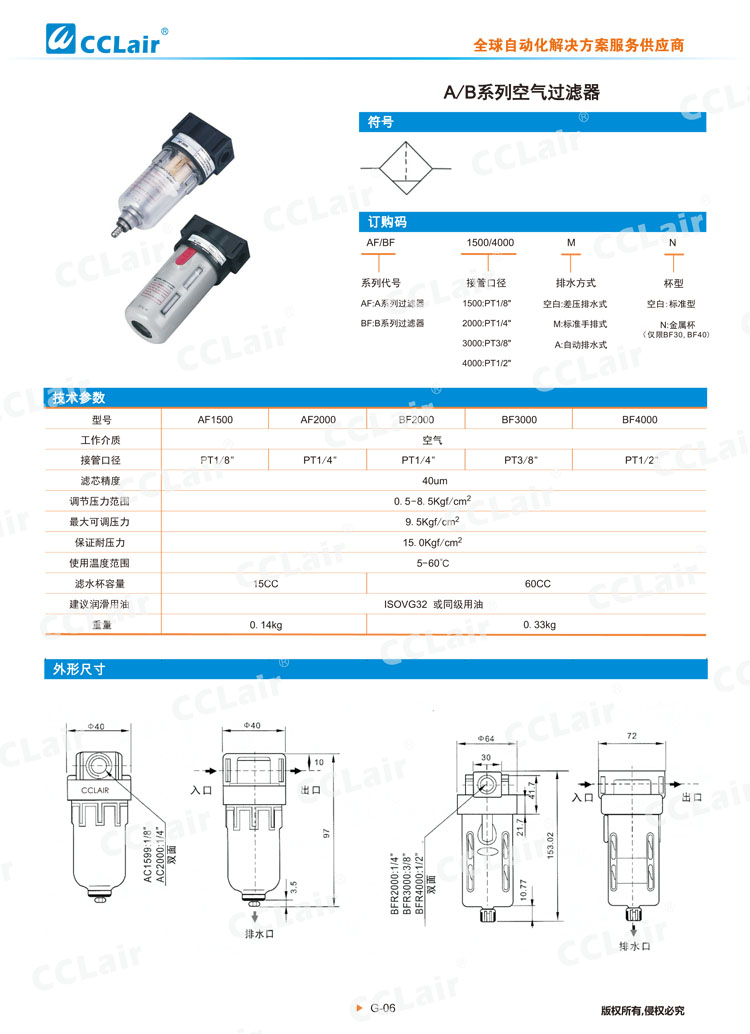 A、B系列空氣過濾器