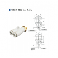 SMC型外螺接頭KMU03-M3，KMU23-M3，KMU03-M5，KMU23-M5，KMU04-M3，KMU04-M5，KMU04-M6，KMU04-01S，KMU06-M3，KMU06-M5，KMU06-M6，KMU06-01S，