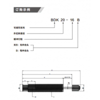 BDE85-50/90/125/165,BDE115-50/100/150/200/250，BDK12-14/16-1220-16/25-25/27-25/33-25/33-50/36-25B，小型可調(diào)節(jié)液壓緩沖器BDK1214~3650